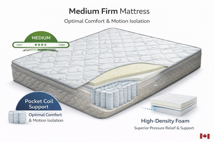 12" Pocket Coil Mattress – Medium Firm